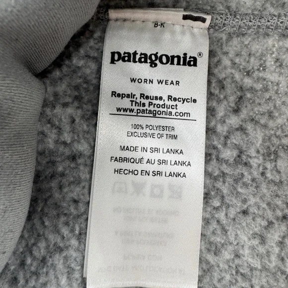 Patagonia Better Sweater Women's Small Gray Fleece Full Zip Hoodie Jacket - Picture 4 of 4
